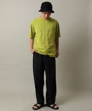 KHKHV16034 a.v.v MEN(アー・ヴェ・ヴェ) 【接触冷感】ビッグロゴ発砲プリントセミワイドTシャツ ライムグリーン