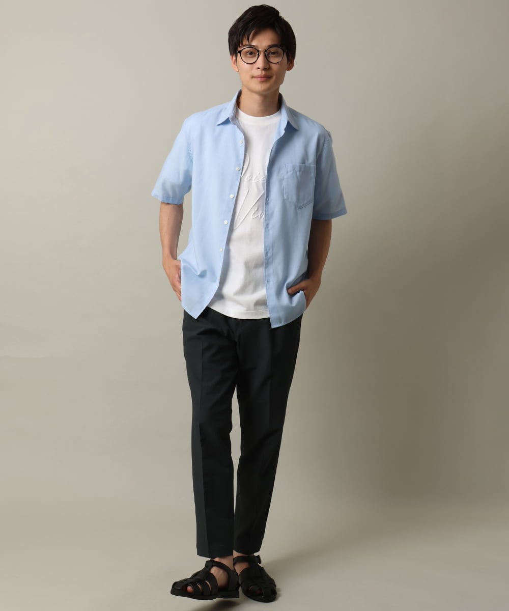 KHKHV16034 a.v.v MEN(アー・ヴェ・ヴェ) 【接触冷感】ビッグロゴ発砲プリントセミワイドTシャツ ライムグリーン