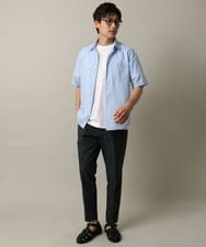 KHKHV16034 a.v.v MEN(アー・ヴェ・ヴェ) 【接触冷感】ビッグロゴ発砲プリントセミワイドTシャツ ライムグリーン