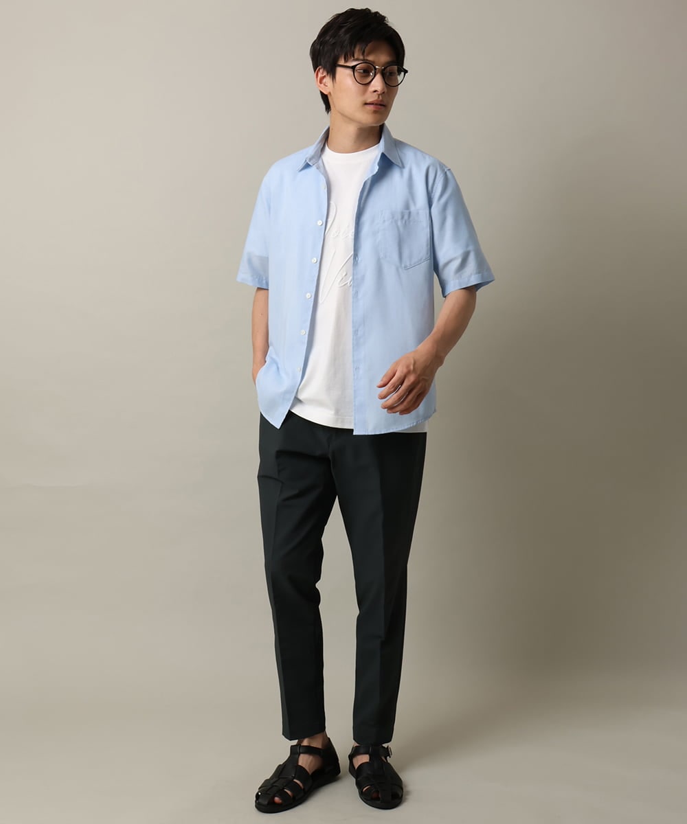 KHKHV16034 a.v.v MEN(アー・ヴェ・ヴェ) 【接触冷感】ビッグロゴ発砲プリントセミワイドTシャツ ライムグリーン