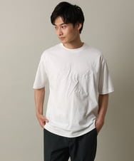KHKHV16034 a.v.v MEN(アー・ヴェ・ヴェ) 【接触冷感】ビッグロゴ発砲プリントセミワイドTシャツ ライムグリーン