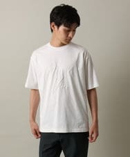 KHKHV16034 a.v.v MEN(アー・ヴェ・ヴェ) 【接触冷感】ビッグロゴ発砲プリントセミワイドTシャツ ライムグリーン