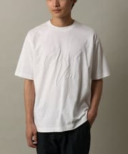 KHKHV16034 a.v.v MEN(アー・ヴェ・ヴェ) 【接触冷感】ビッグロゴ発砲プリントセミワイドTシャツ ホワイト