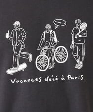 KHKHV61044 a.v.v MEN(アー・ヴェ・ヴェ) 【ucaU×a.v.vコラボ】イラストワイドシルエットTシャツ ダークグレー