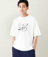KHKHV61044 a.v.v MEN(アー・ヴェ・ヴェ) 【ucaU×a.v.vコラボ】イラストワイドシルエットTシャツ ダークグレー