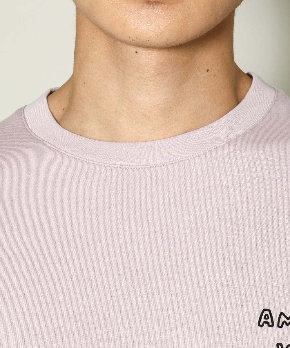 KHKHV62044 a.v.v MEN(アー・ヴェ・ヴェ) 【ucaU×a.v.vコラボ】イラストワイドシルエットTシャツ ピンク