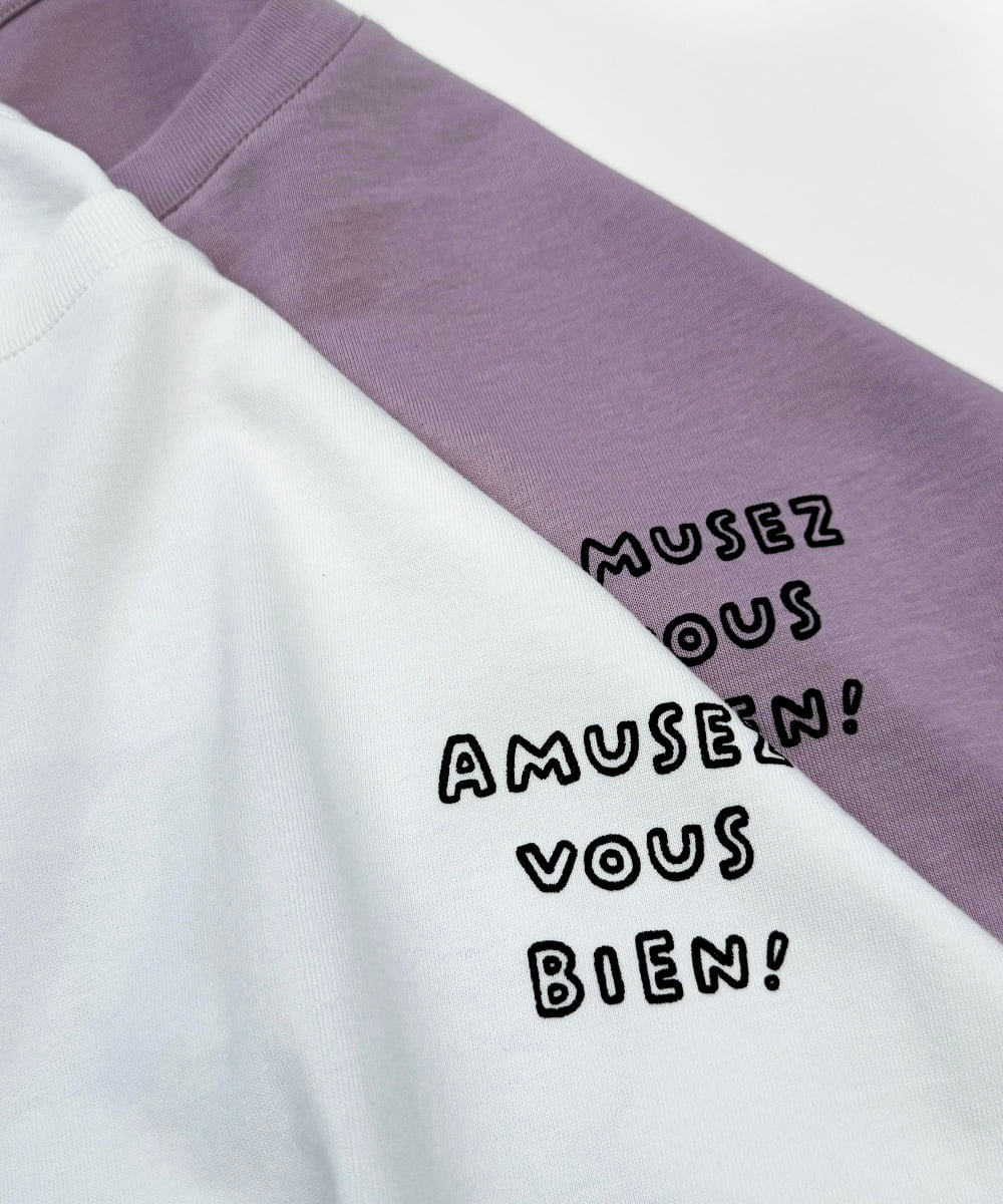 KHKHV62044 a.v.v MEN(アー・ヴェ・ヴェ) 【ucaU×a.v.vコラボ】イラストワイドシルエットTシャツ ピンク