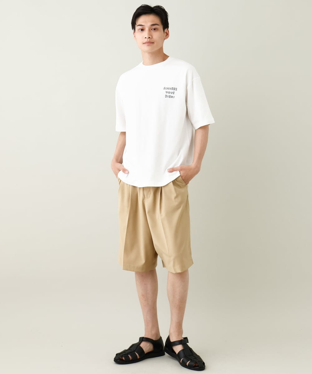 KHKHV62044 a.v.v MEN(アー・ヴェ・ヴェ) 【ucaU×a.v.vコラボ】イラストワイドシルエットTシャツ ピンク
