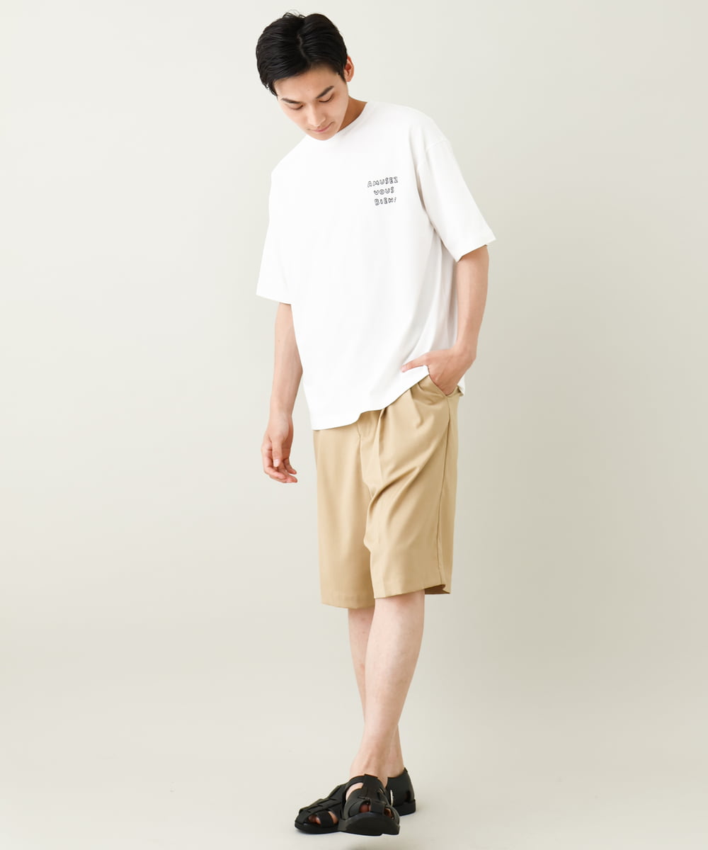 KHKHV62044 a.v.v MEN(アー・ヴェ・ヴェ) 【ucaU×a.v.vコラボ】イラストワイドシルエットTシャツ ピンク