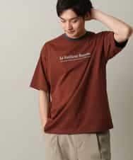 KHKHV73034 a.v.v MEN(アー・ヴェ・ヴェ) 【接触冷感】ミニロゴ トリムTシャツ ブラウン