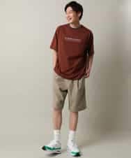 KHKHV73034 a.v.v MEN(アー・ヴェ・ヴェ) 【接触冷感】ミニロゴ トリムTシャツ ブラウン