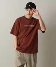 KHKHV73034 a.v.v MEN(アー・ヴェ・ヴェ) 【接触冷感】ミニロゴ トリムTシャツ ブラウン