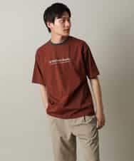 KHKHV73034 a.v.v MEN(アー・ヴェ・ヴェ) 【接触冷感】ミニロゴ トリムTシャツ ブラウン