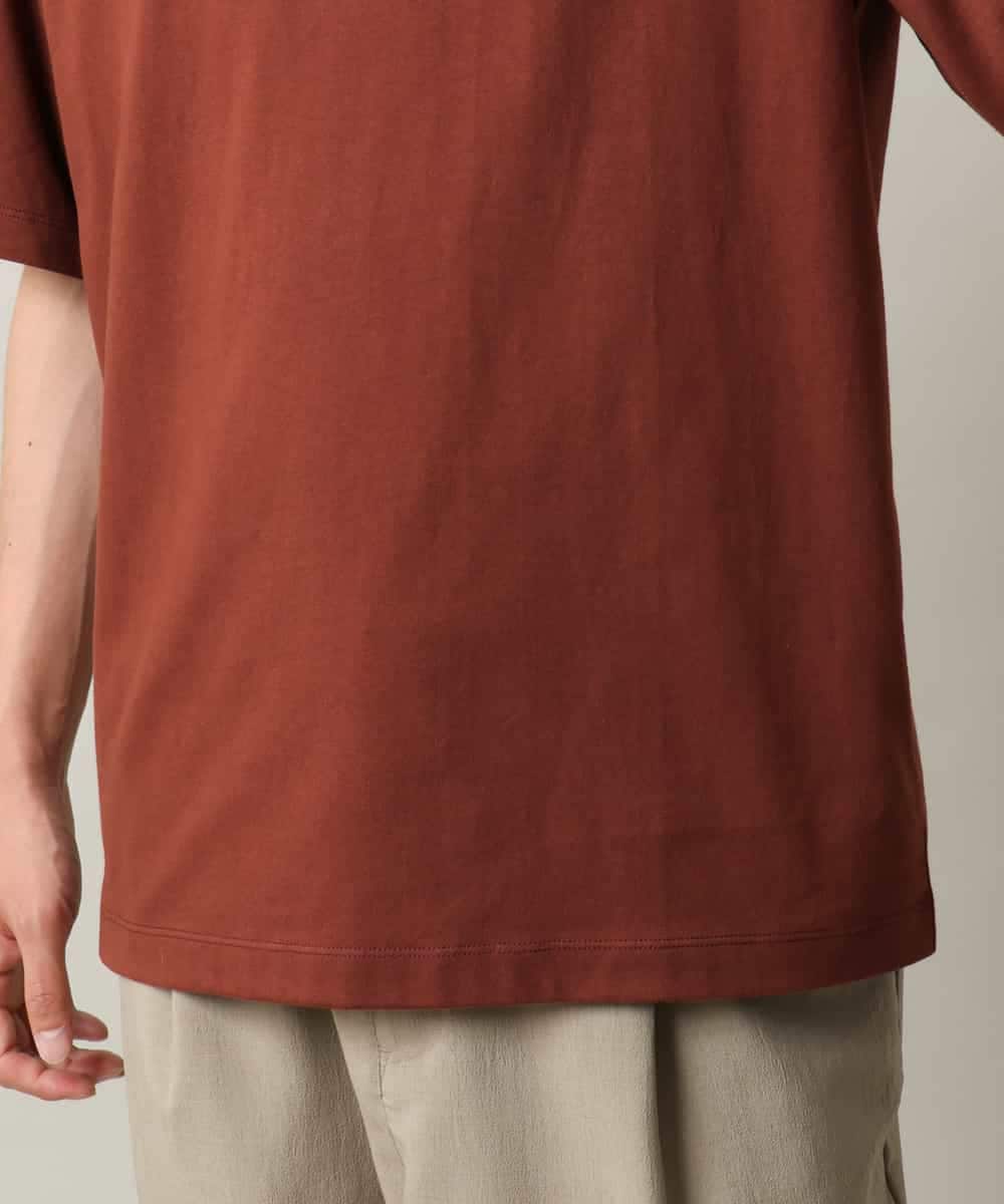 KHKHV73034 a.v.v MEN(アー・ヴェ・ヴェ) 【接触冷感】ミニロゴ トリムTシャツ ブラウン
