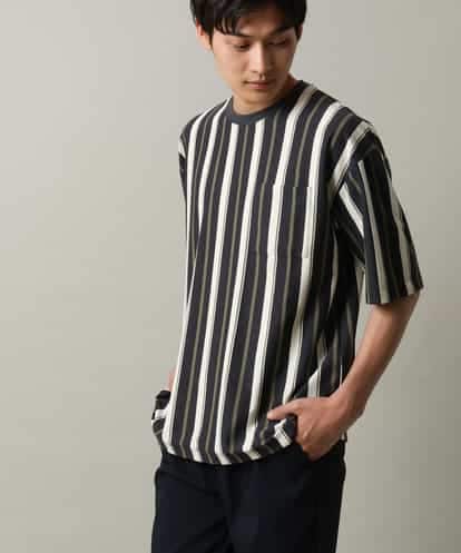 KHKHV74054 a.v.v MEN 【主役TOPS】ストライプワイドシルエットカットソー