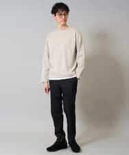KHKJA04044 a.v.v MEN(アー・ヴェ・ヴェ) 【イージーケア毛玉になりにくい】シャンブレーフェイクレイヤードカットソー【洗濯機で洗える】 ブラック