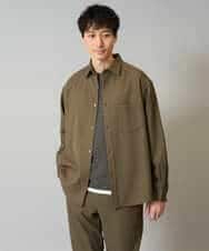 KHKJA04044 a.v.v MEN(アー・ヴェ・ヴェ) 【イージーケア毛玉になりにくい】シャンブレーフェイクレイヤードカットソー【洗濯機で洗える】 ブラック