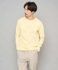 KHKJA29034 a.v.v MEN(アー・ヴェ・ヴェ) ミニロゴセミワイドシルエットカットソー ライトイエロー