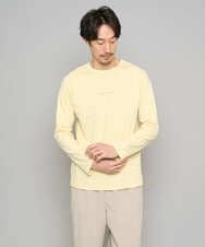 KHKJA29034 a.v.v MEN(アー・ヴェ・ヴェ) ミニロゴセミワイドシルエットカットソー ライトイエロー
