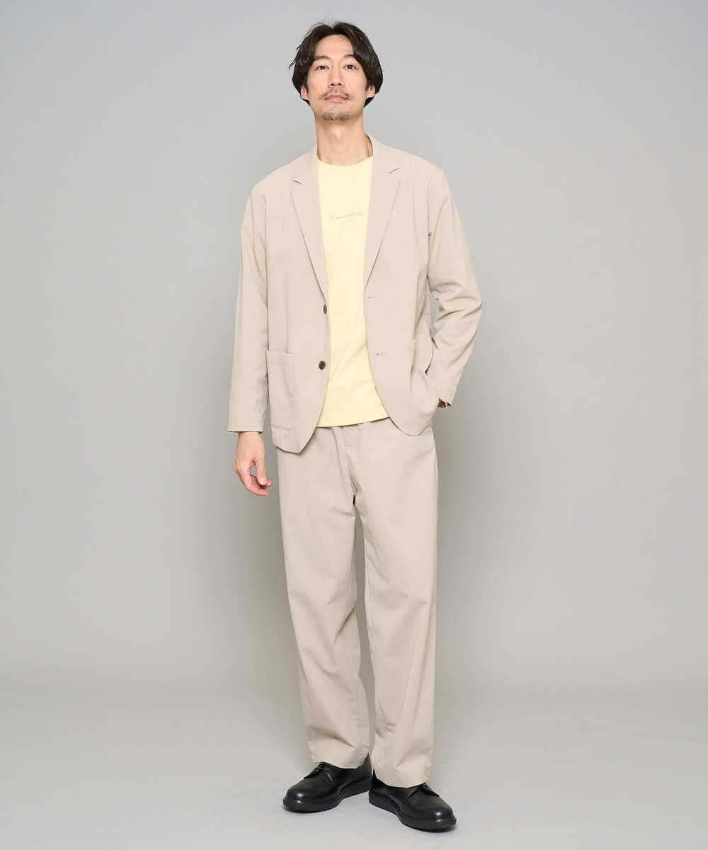 KHKJA29034 a.v.v MEN(アー・ヴェ・ヴェ) ミニロゴセミワイドシルエットカットソー ライトイエロー