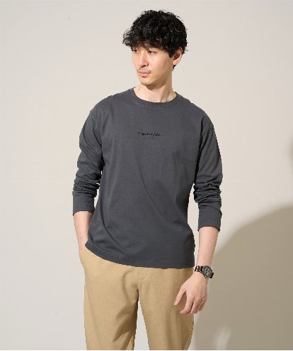 KHKJA29034 a.v.v MEN ミニロゴセミワイドシルエットカットソー