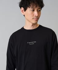 KHKJA29034 a.v.v MEN(アー・ヴェ・ヴェ) ミニロゴセミワイドシルエットカットソー ブラック