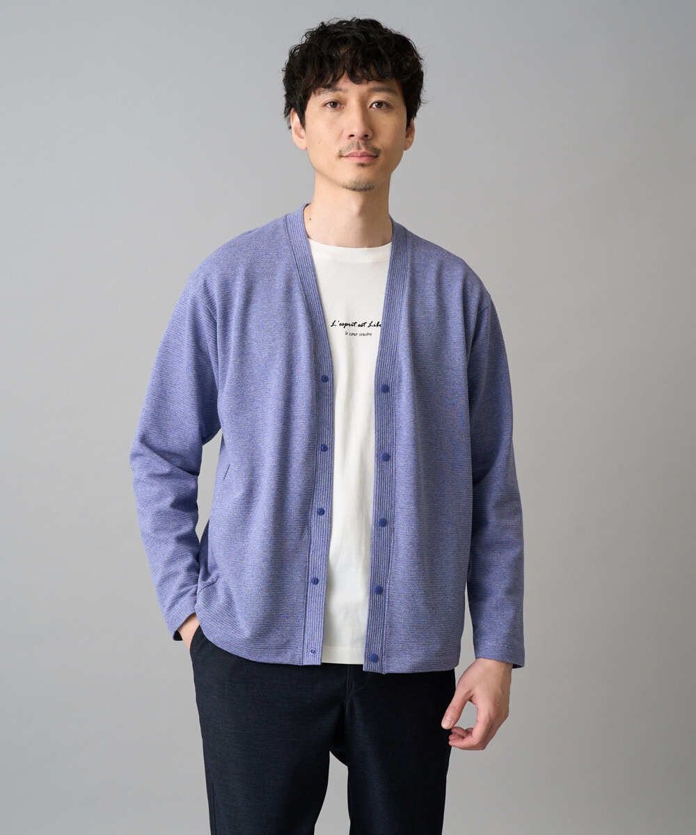 KHKJA29034 a.v.v MEN(アー・ヴェ・ヴェ) ミニロゴセミワイドシルエットカットソー ブラック