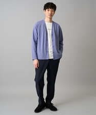 KHKJA29034 a.v.v MEN(アー・ヴェ・ヴェ) ミニロゴセミワイドシルエットカットソー ブラック