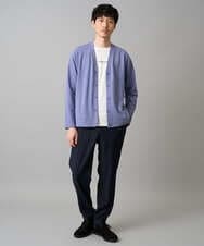 KHKJA29034 a.v.v MEN(アー・ヴェ・ヴェ) ミニロゴセミワイドシルエットカットソー ブラック