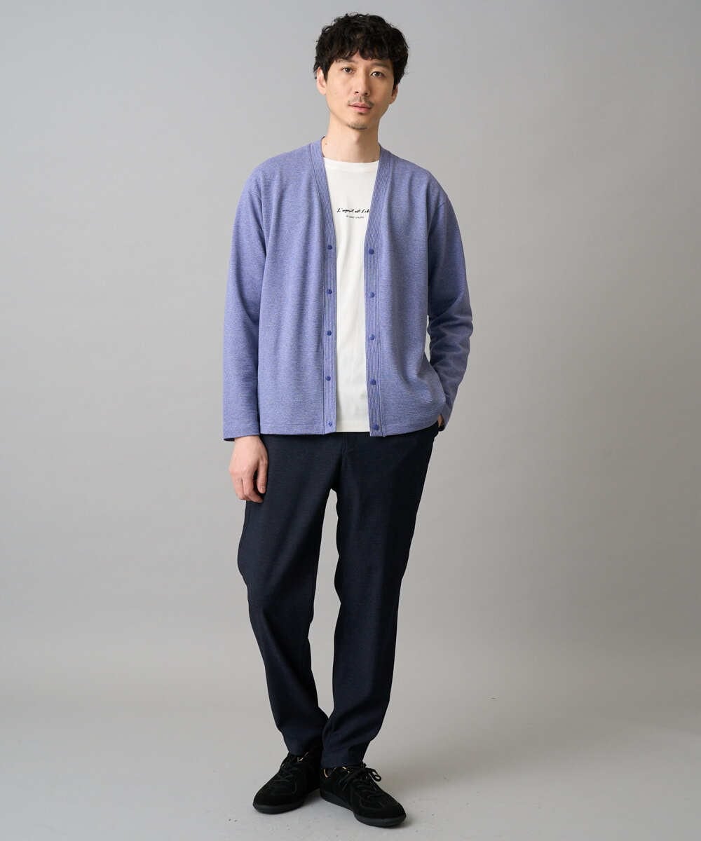 KHKJA29034 a.v.v MEN(アー・ヴェ・ヴェ) ミニロゴセミワイドシルエットカットソー ブラック