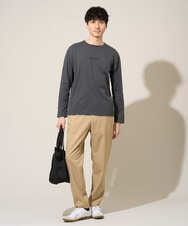 KHKJA29034 a.v.v MEN(アー・ヴェ・ヴェ) ミニロゴセミワイドシルエットカットソー ブラック