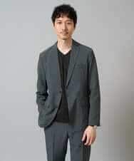 KHKJA72044 a.v.v MEN(アー・ヴェ・ヴェ) 【イージーケア/毛玉になりにくい】ダイヤジャカードＶネックスマートＴシャツ〈SMART SERIES〉 ブラック