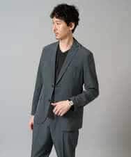 KHKJA72044 a.v.v MEN(アー・ヴェ・ヴェ) 【イージーケア/毛玉になりにくい】ダイヤジャカードＶネックスマートＴシャツ〈SMART SERIES〉 ブラック