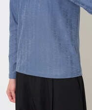 KHKJA73044 a.v.v MEN(アー・ヴェ・ヴェ) 【ジャケット映え】針抜きジャカードＶネックＴシャツ【洗濯機で洗える/毛玉になりにくい】通勤/ビジネス/ジャケット〈ON/OFF SERIES〉 ブラック