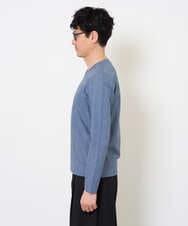 KHKJA73044 a.v.v MEN(アー・ヴェ・ヴェ) 【ジャケット映え】針抜きジャカードＶネックＴシャツ【洗濯機で洗える/毛玉になりにくい】通勤/ビジネス/ジャケット〈ON/OFF SERIES〉 ブラック
