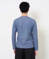 KHKJA73044 a.v.v MEN(アー・ヴェ・ヴェ) 【ジャケット映え】針抜きジャカードＶネックＴシャツ【洗濯機で洗える/毛玉になりにくい】通勤/ビジネス/ジャケット〈ON/OFF SERIES〉 ブラック