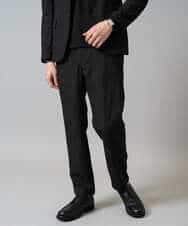 KHKJA73044 a.v.v MEN(アー・ヴェ・ヴェ) 【イージーケア/毛玉になりにくい】針抜きジャカードＶネックＴシャツ〈SMART SERIES〉【洗濯機で洗える】 ブラック