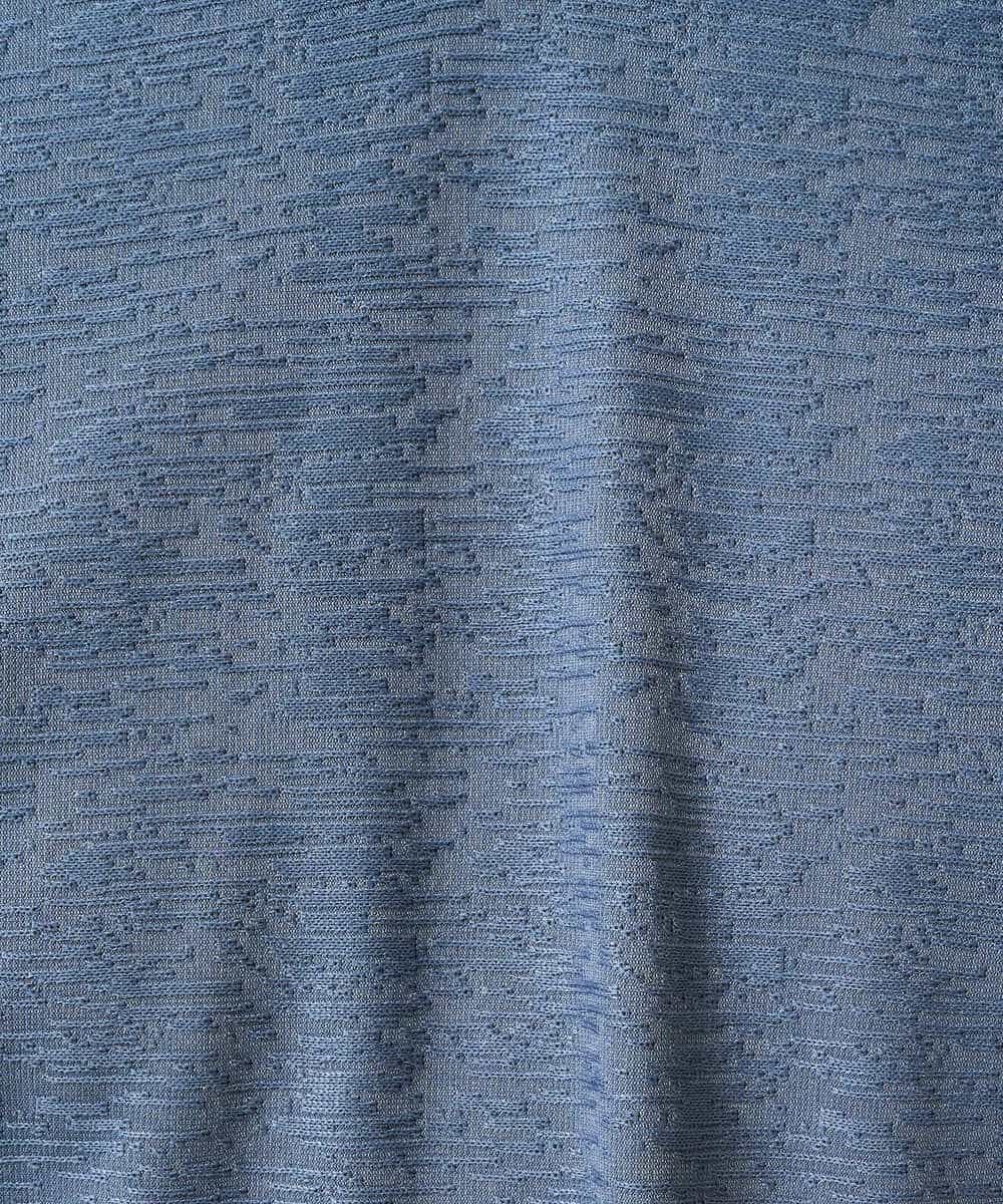 KHKJA73044 a.v.v MEN(アー・ヴェ・ヴェ) 【イージーケア/毛玉になりにくい】針抜きジャカードＶネックＴシャツ〈SMART SERIES〉【洗濯機で洗える】 ブラック