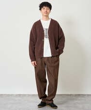 KHKJD11049 a.v.v MEN(アー・ヴェ・ヴェ) フォトプリントワイドシルエットカットソー ホワイト
