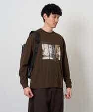 KHKJD11049 a.v.v MEN(アー・ヴェ・ヴェ) フォトプリントワイドシルエットカットソー ホワイト