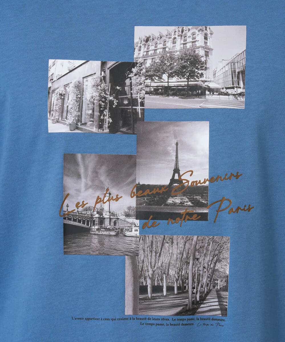 KHKJD12049 a.v.v MEN(アー・ヴェ・ヴェ) フォトプリントワイドシルエットカットソー ホワイト