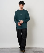 KHKJD19059 a.v.v MEN(アー・ヴェ・ヴェ) KANGOLスクエアプリントロングシルエットカットソー ホワイト
