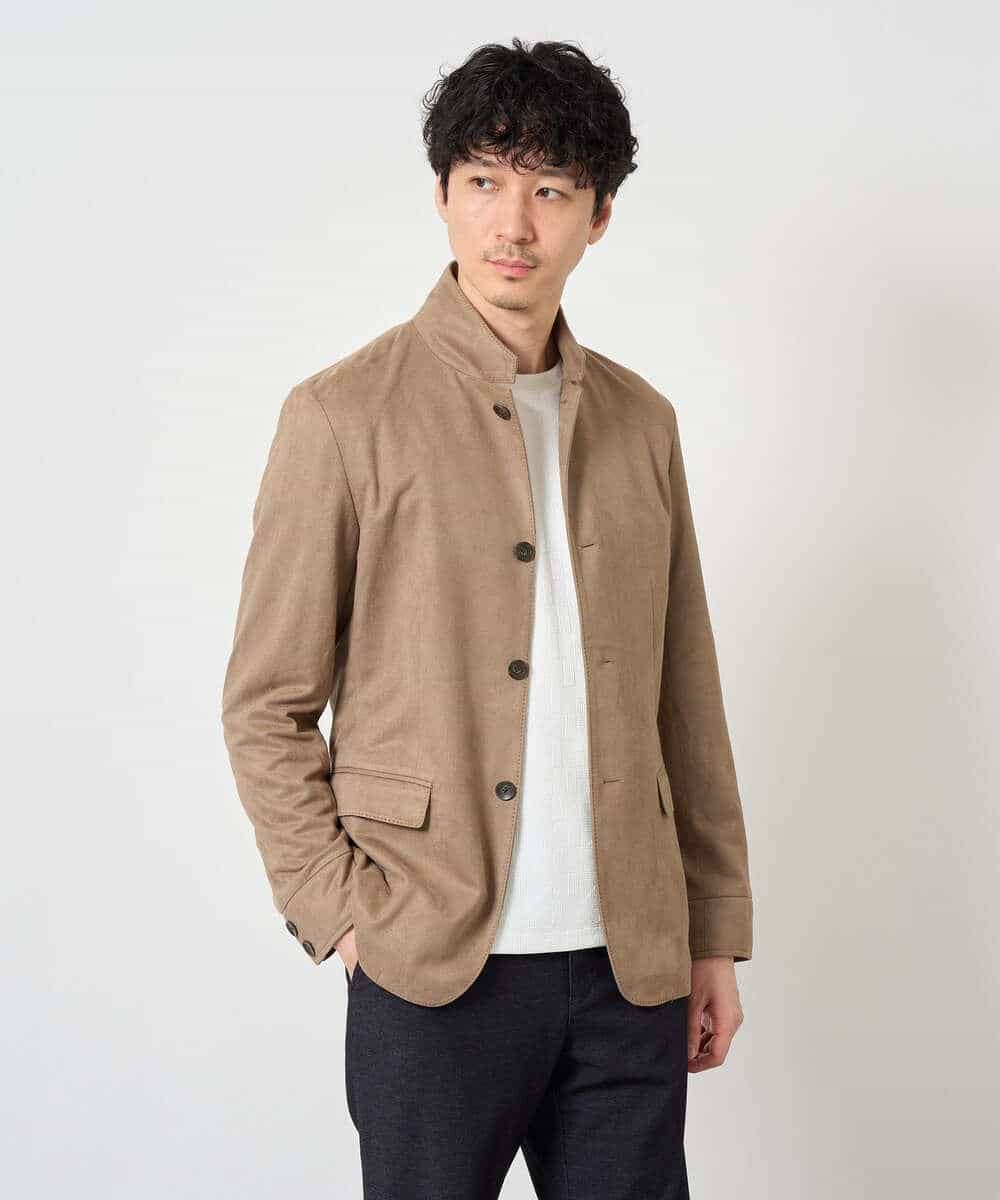 KHKJD71044 a.v.v MEN(アー・ヴェ・ヴェ) 【スマート/イージーケア/洗濯機で洗える】キカジャカードクルーネックスマートTシャツ ブラック