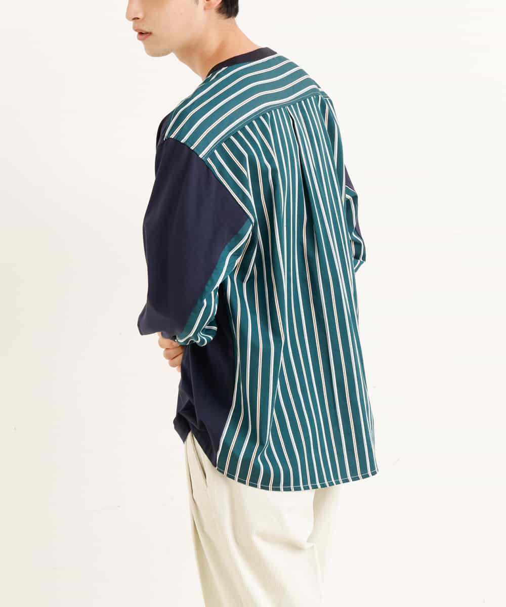 ストライプバックシャン切替カットソー カットソー Tシャツ A V V Men アー ヴェ ヴェ イトキンオンラインストア