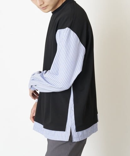 KHKJP06059 a.v.v MEN 【S-XXL】ヘムレイヤード切替カットソー