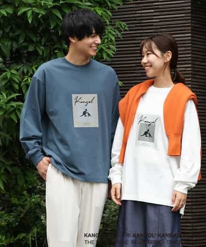 KHKJP18044 a.v.v MEN 【コラボ】KANGOLスクエアプリントワイドシルエットカットソー