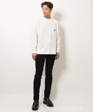 KHKJS18054 a.v.v MEN(アー・ヴェ・ヴェ) 【KANGOL】スクエアプリントワイドシルエットカットソー ホワイト