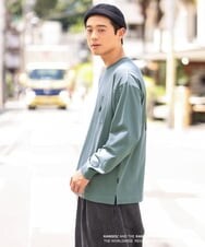 KHKJS18054 a.v.v MEN(アー・ヴェ・ヴェ) 【KANGOL】スクエアプリントワイドシルエットカットソー ホワイト