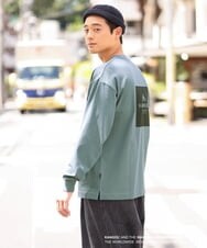 KHKJS18054 a.v.v MEN(アー・ヴェ・ヴェ) 【KANGOL】スクエアプリントワイドシルエットカットソー ホワイト