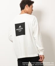 KHKJS18054 a.v.v MEN(アー・ヴェ・ヴェ) 【KANGOL】スクエアプリントワイドシルエットカットソー ホワイト